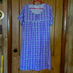 Latin Fashion Patterned Purple Night Gown XXL